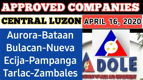 dole portal region 3|DOLE Central Luzon .